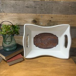Rustic Wooden “Give Us This Day” Tray